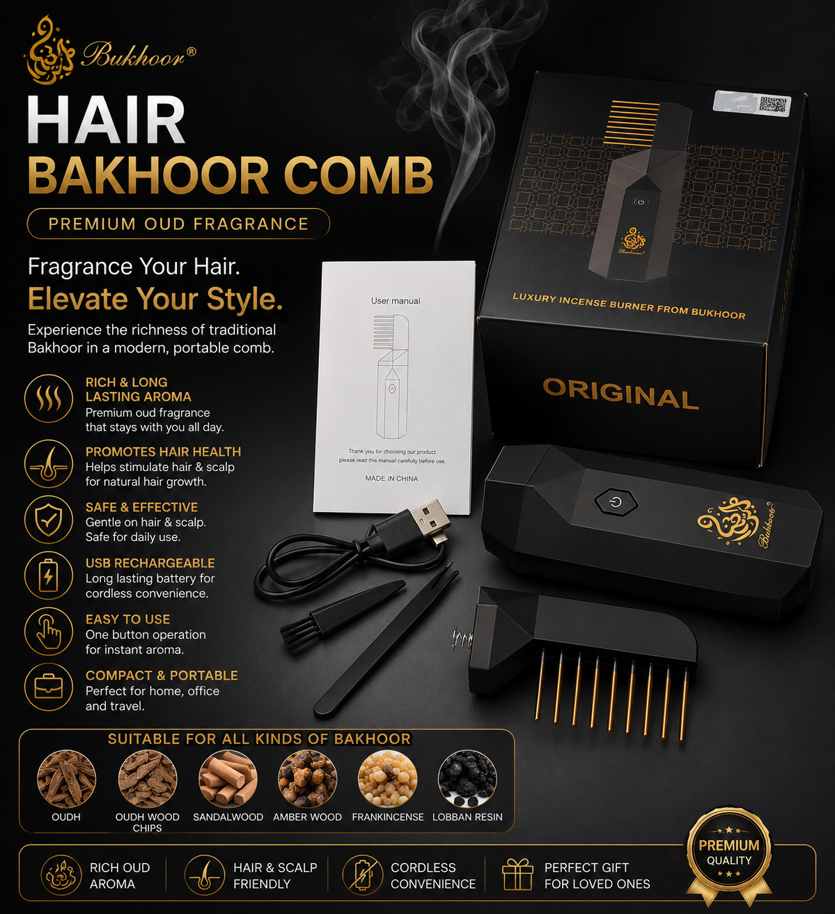 Hair Bakhoor – Long-Lasting Luxury Hair Fragrance